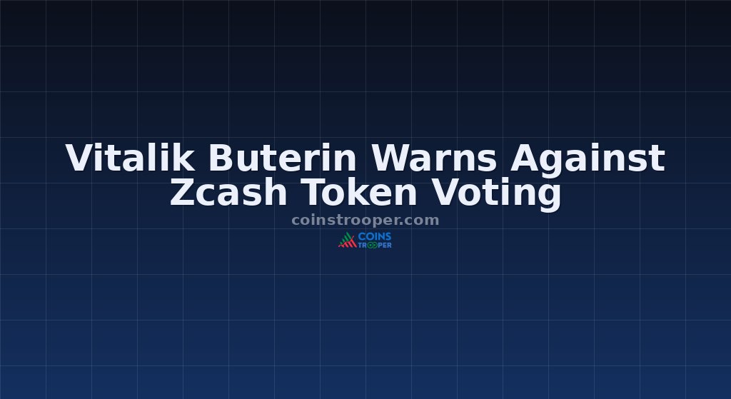 Vitalik Buterin Warns Against Zcash Token Voting