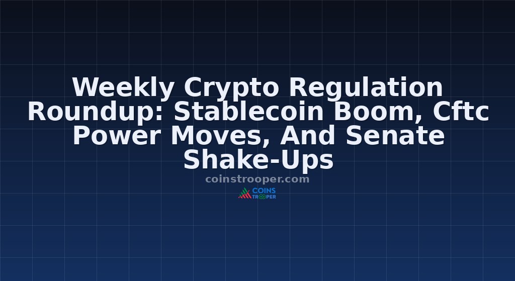 Weekly Crypto Regulation Roundup: Stablecoin Boom, Cftc Power Moves, And Senate Shake-Ups