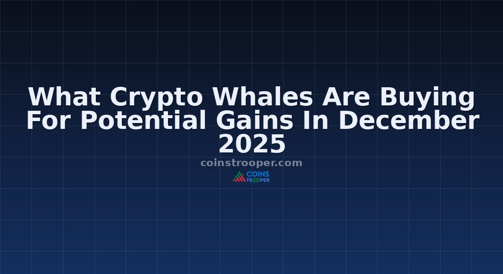 What Crypto Whales Are Buying For Potential Gains In December 2025
