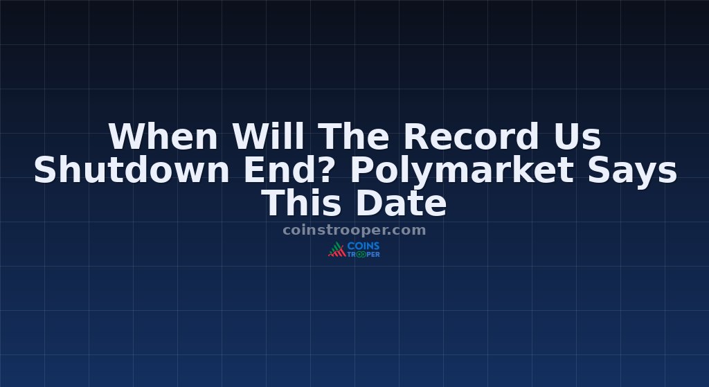 When Will The Record Us Shutdown End? Polymarket Says This Date