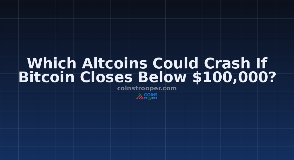 Which Altcoins Could Crash If Bitcoin Closes Below $100,000?