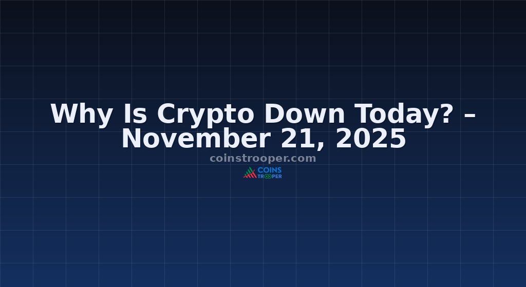 Why Is Crypto Down Today? – November 21, 2025