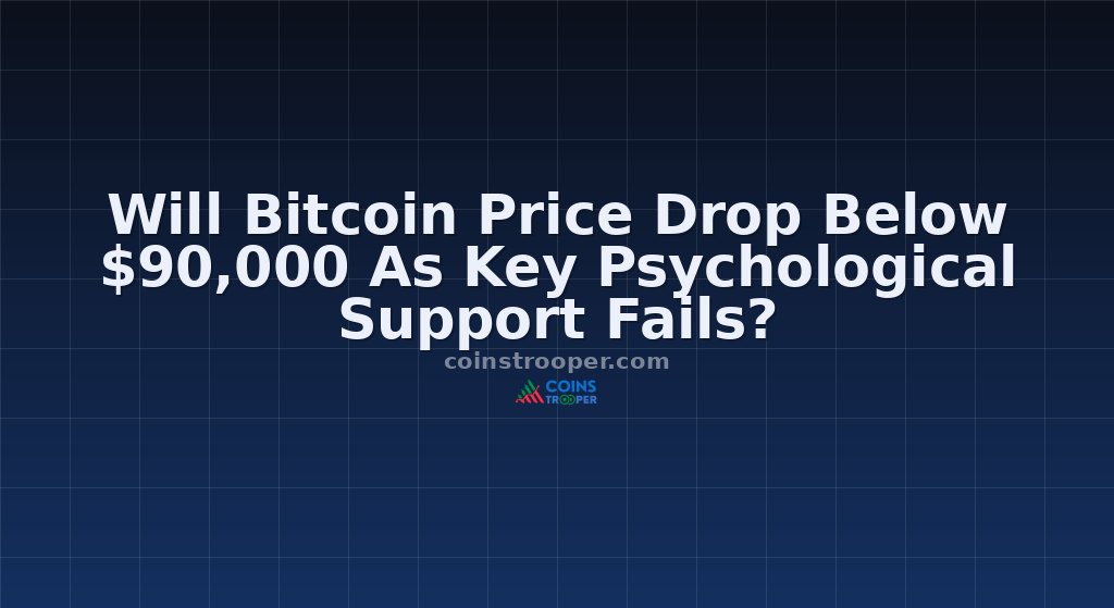 Will Bitcoin Price Drop Below $90,000 As Key Psychological Support Fails? 