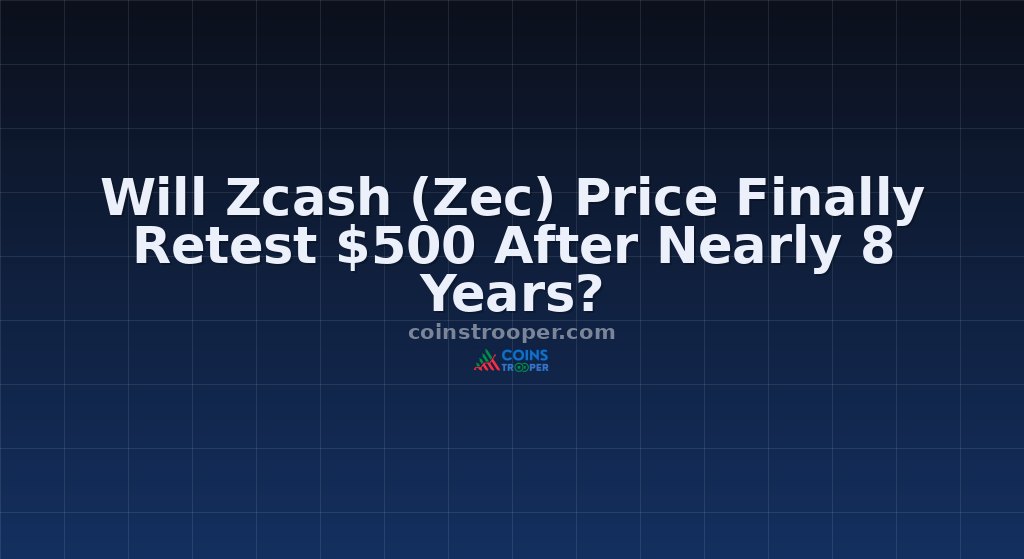 Will Zcash (Zec) Price Finally Retest $500 After Nearly 8 Years?