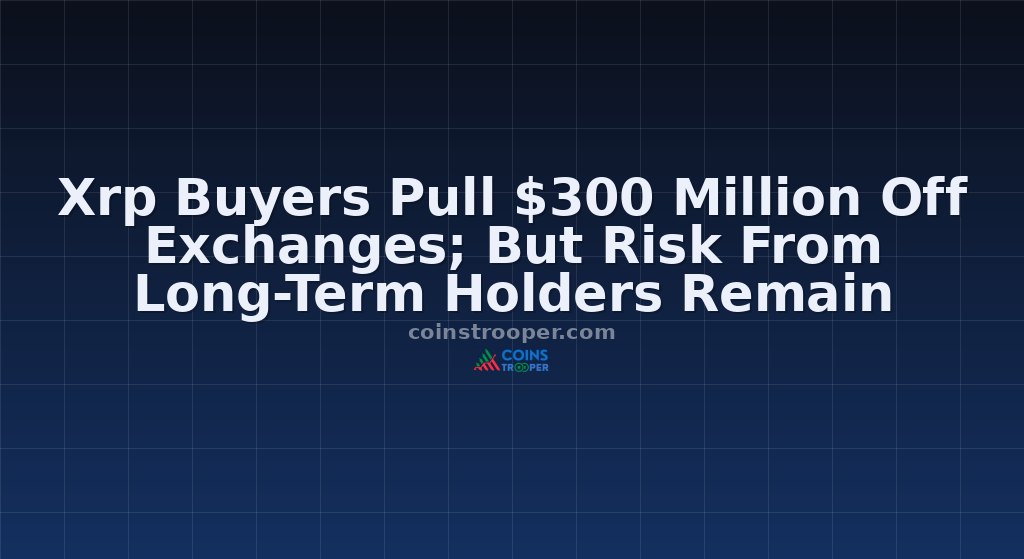 Xrp Buyers Pull $300 Million Off Exchanges; But Risk From Long-Term Holders Remain
