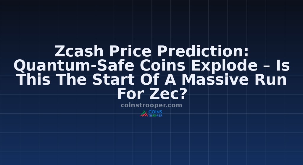 Zcash Price Prediction: Quantum-Safe Coins Explode – Is This The Start Of A Massive Run For Zec?