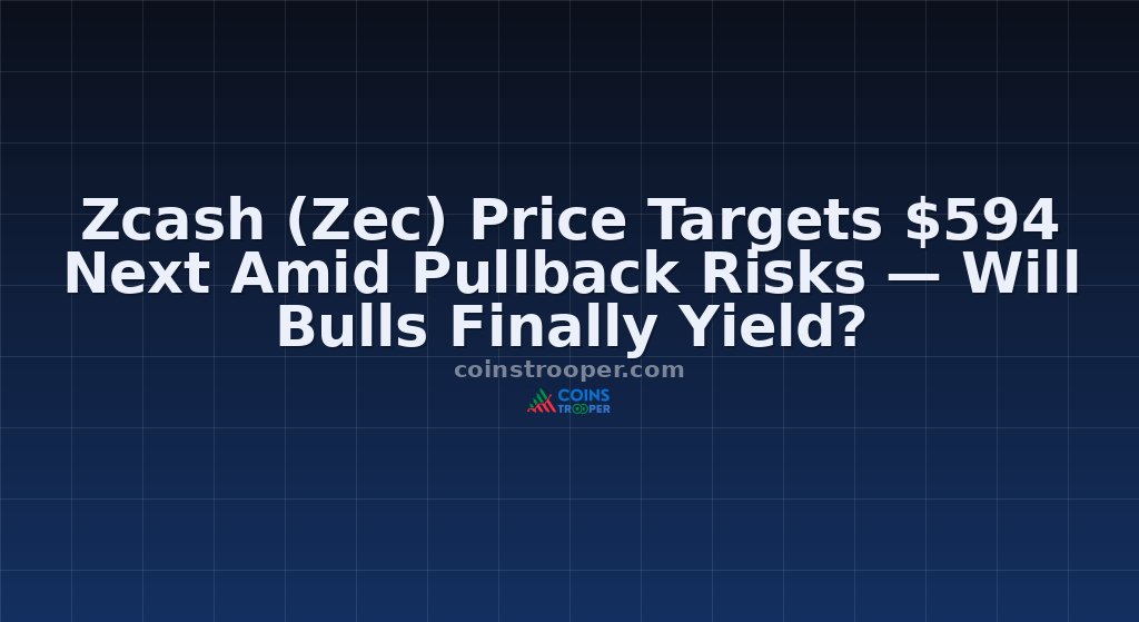Zcash (Zec) Price Targets $594 Next Amid Pullback Risks — Will Bulls Finally Yield?