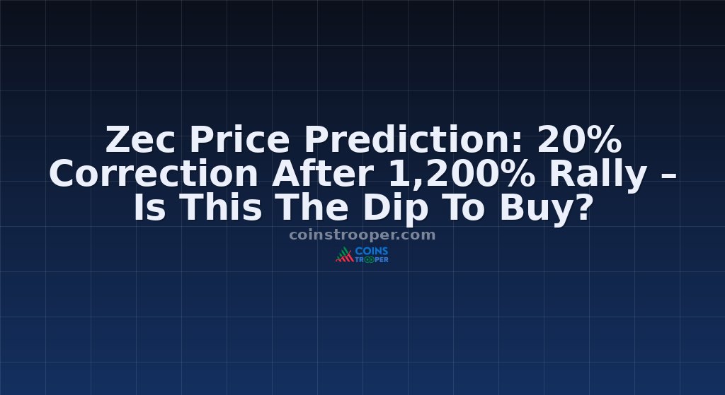 Zec Price Prediction: 20% Correction After 1,200% Rally – Is This The Dip To Buy?