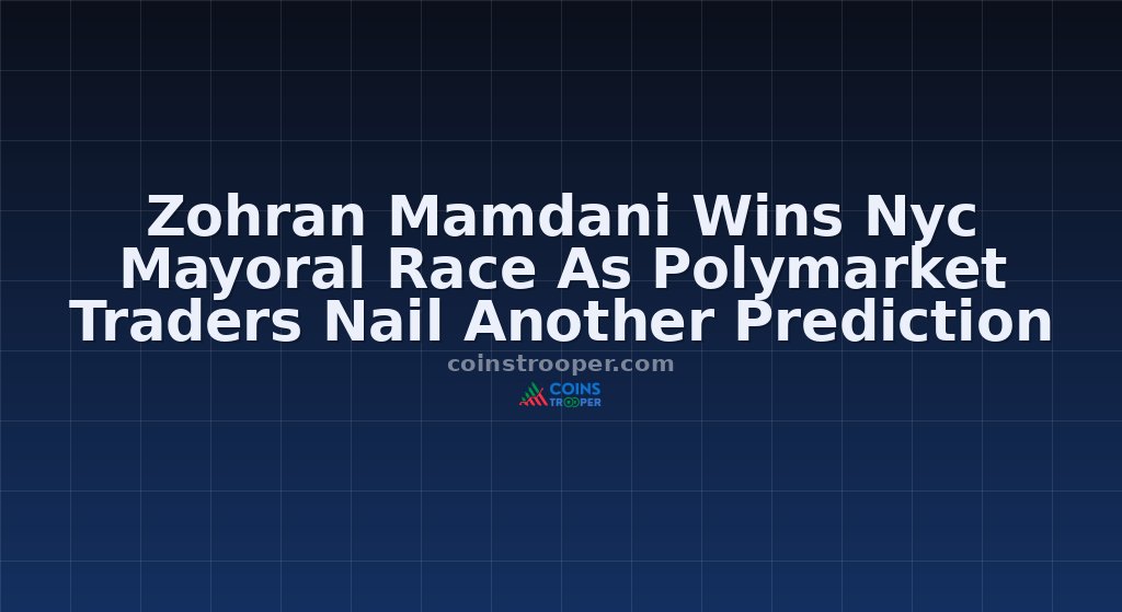 Zohran Mamdani Wins Nyc Mayoral Race As Polymarket Traders Nail Another Prediction