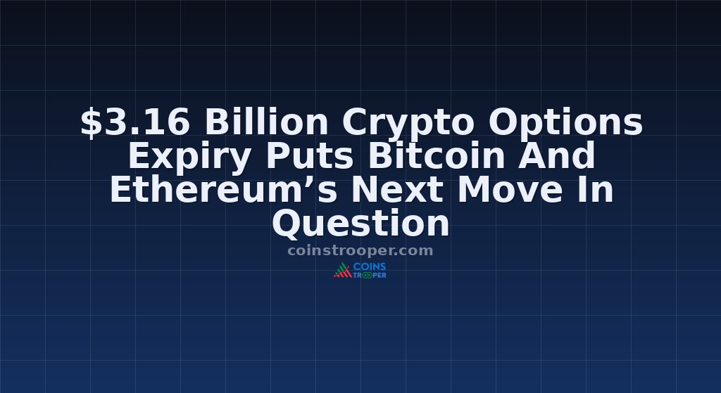 $3.16 Billion Crypto Options Expiry Puts Bitcoin And Ethereum’s Next Move In Question