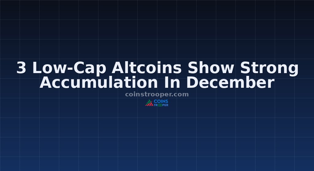3 Low-Cap Altcoins Show Strong Accumulation In December