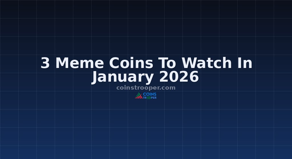 3 Meme Coins To Watch In January 2026
