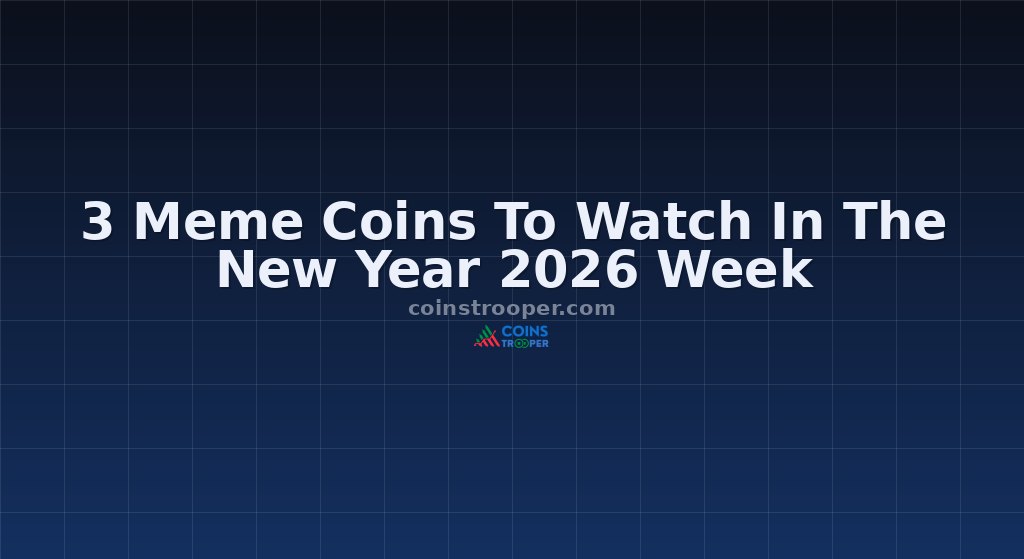 3 Meme Coins To Watch In The New Year 2026 Week