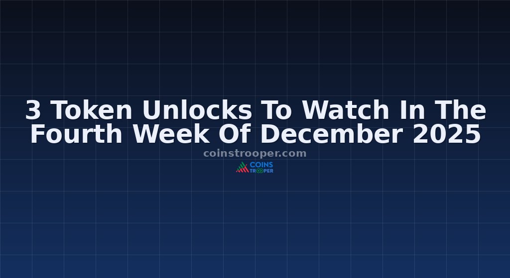 3 Token Unlocks To Watch In The Fourth Week Of December 2025
