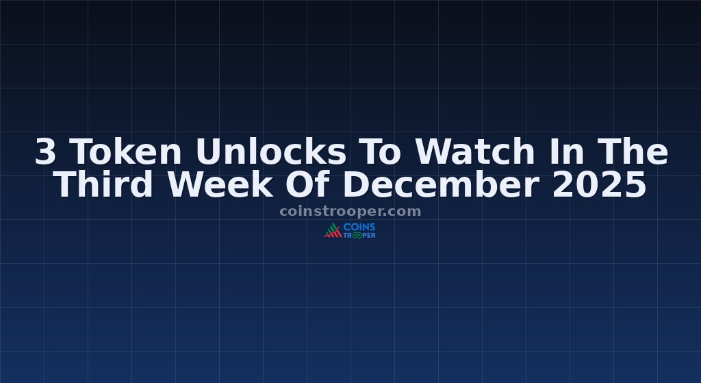 3 Token Unlocks To Watch In The Third Week Of December 2025