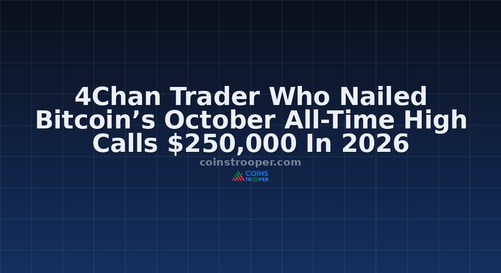 4Chan Trader Who Nailed Bitcoin’s October All-Time High Calls $250,000 In 2026