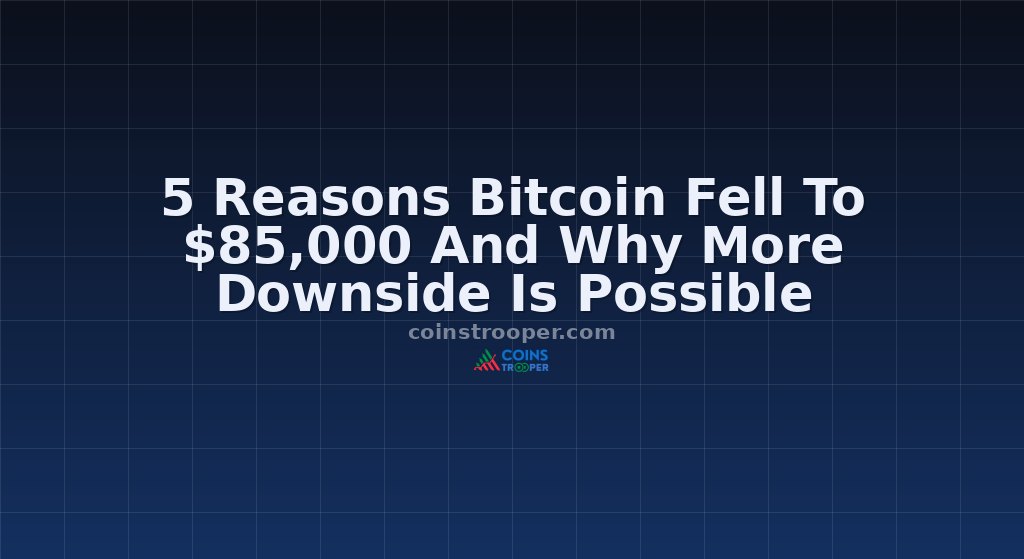 5 Reasons Bitcoin Fell To $85,000 And Why More Downside Is Possible