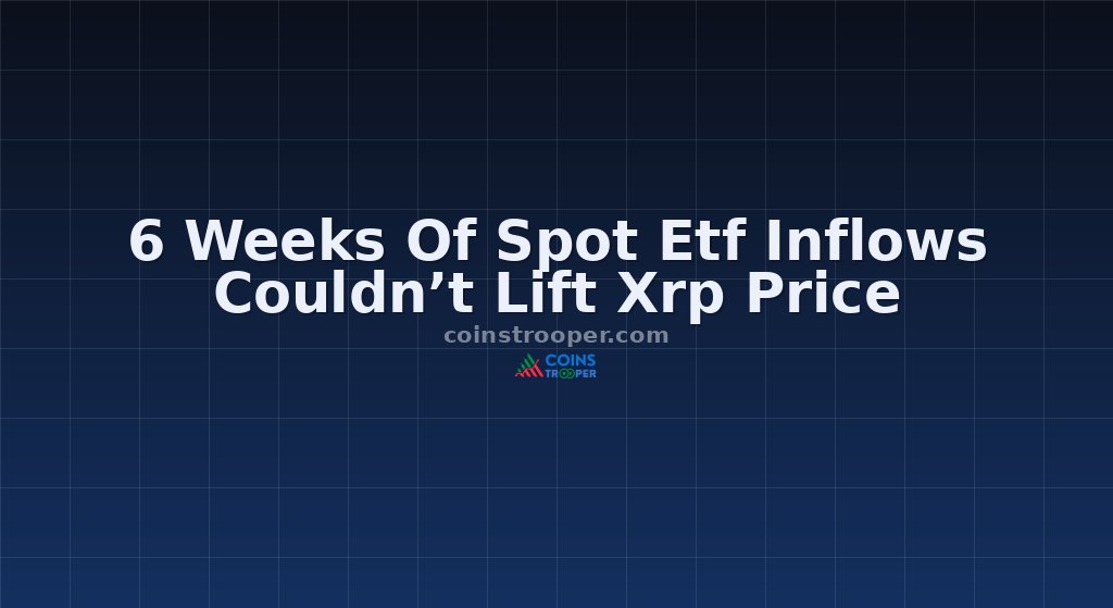 6 Weeks Of Spot Etf Inflows Couldn’t Lift Xrp Price