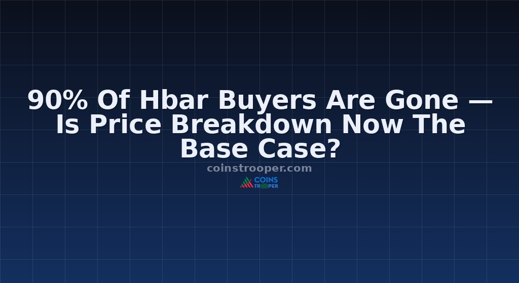 90% Of Hbar Buyers Are Gone — Is Price Breakdown Now The Base Case?