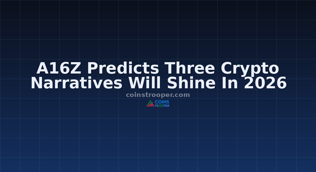 A16Z Predicts Three Crypto Narratives Will Shine In 2026