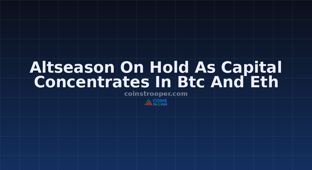 Altseason On Hold As Capital Concentrates In Btc And Eth