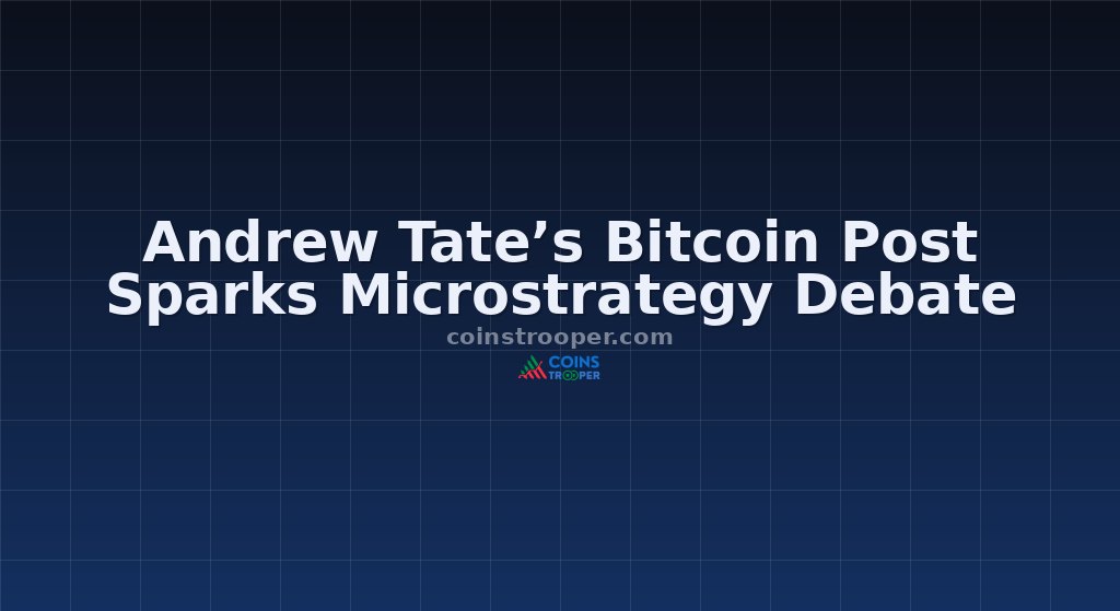 Andrew Tate’s Bitcoin Post Sparks Microstrategy Debate