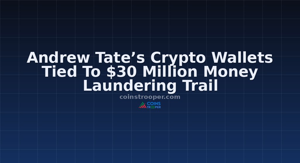 Andrew Tate’s Crypto Wallets Tied To $30 Million Money Laundering Trail