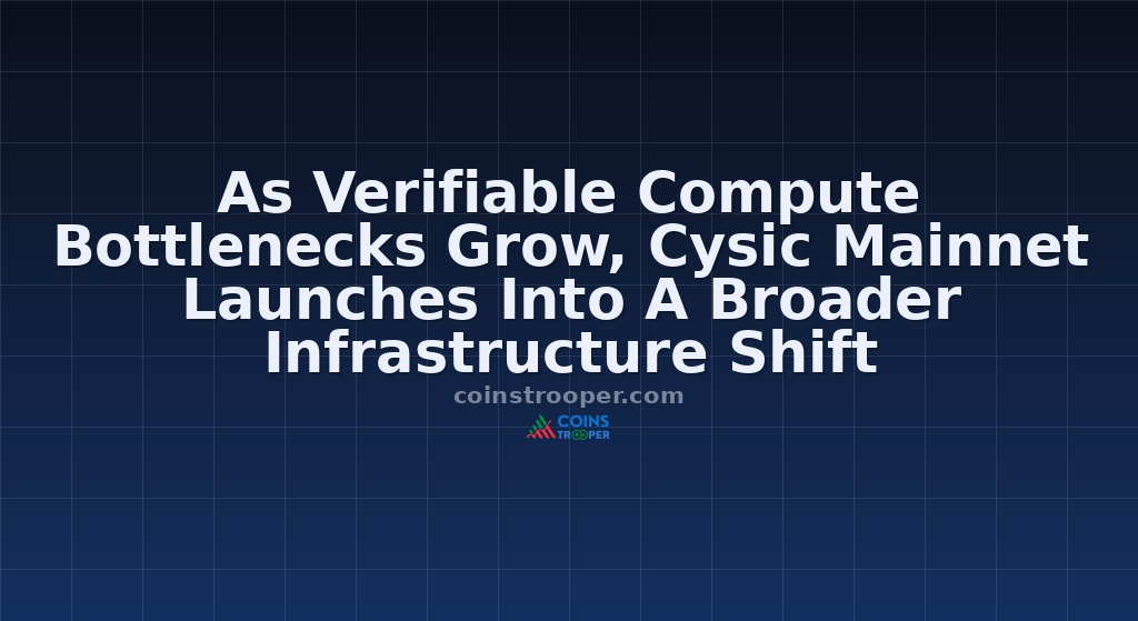 As Verifiable Compute Bottlenecks Grow, Cysic Mainnet Launches Into A Broader Infrastructure Shift