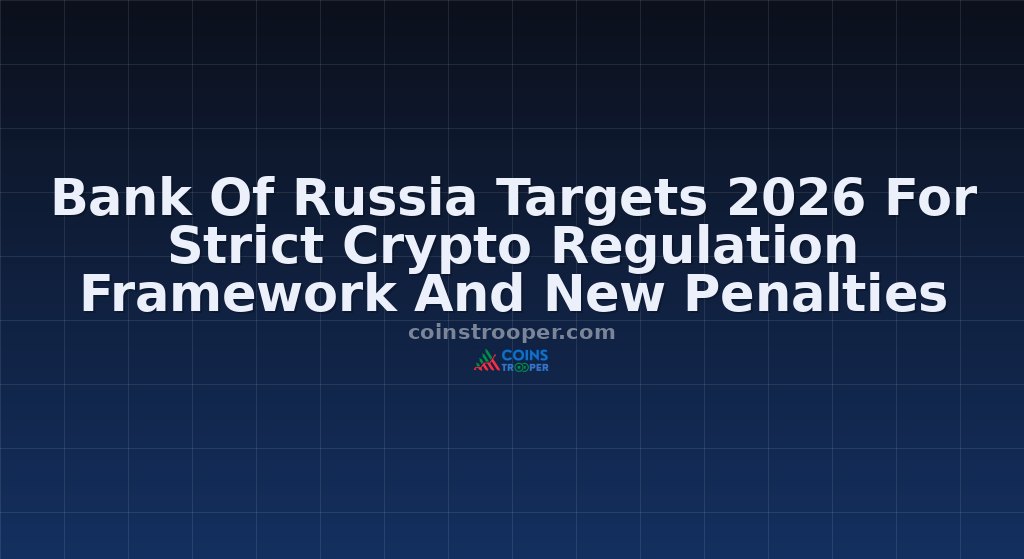 Bank Of Russia Targets 2026 For Strict Crypto Regulation Framework And New Penalties