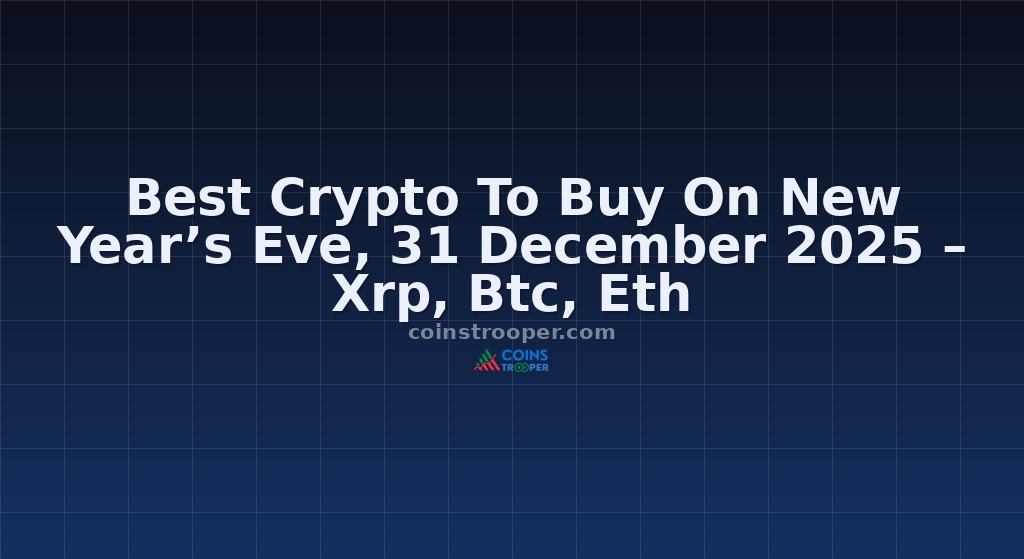 Best Crypto To Buy On New Year’s Eve, 31 December 2025 – Xrp, Btc, Eth