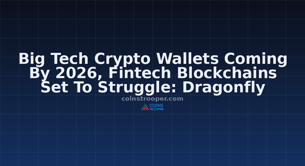 Big Tech Crypto Wallets Coming By 2026, Fintech Blockchains Set To Struggle: Dragonfly