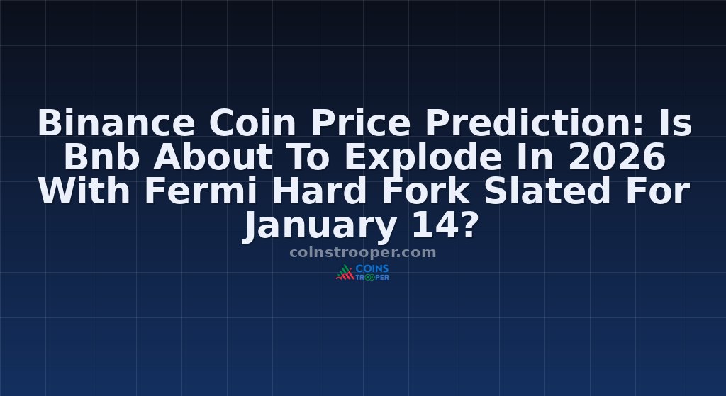Binance Coin Price Prediction: Is Bnb About To Explode In 2026 With Fermi Hard Fork Slated For January 14?