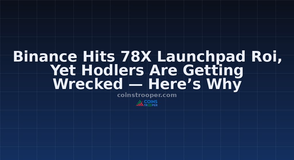 Binance Hits 78X Launchpad Roi, Yet Hodlers Are Getting Wrecked — Here’s Why
