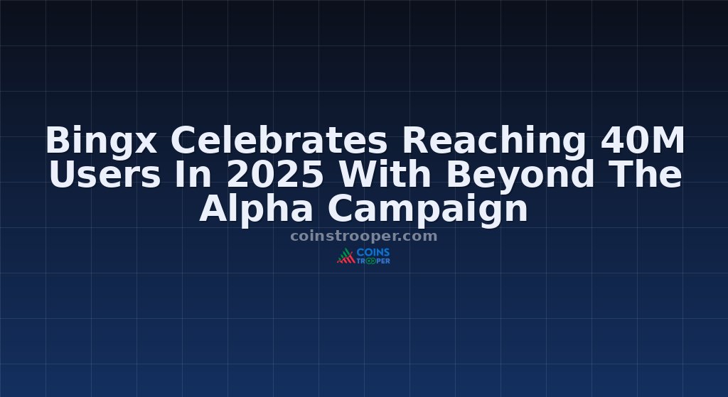 Bingx Celebrates Reaching 40M Users In 2025 With Beyond The Alpha Campaign
