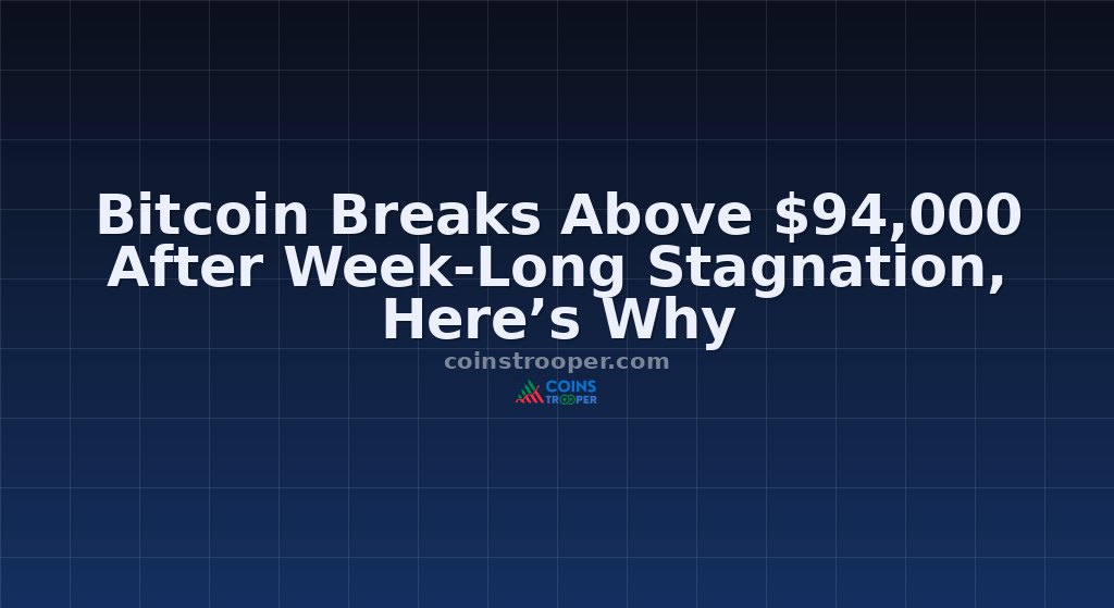 Bitcoin Breaks Above $94,000 After Week-Long Stagnation, Here’s Why