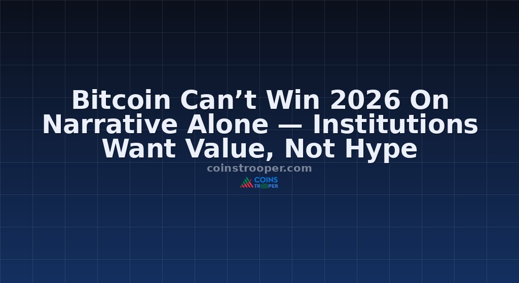 Bitcoin Can’t Win 2026 On Narrative Alone — Institutions Want Value, Not Hype