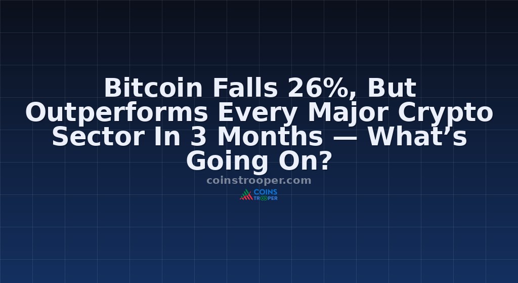Bitcoin Falls 26%, But Outperforms Every Major Crypto Sector In 3 Months — What’s Going On?
