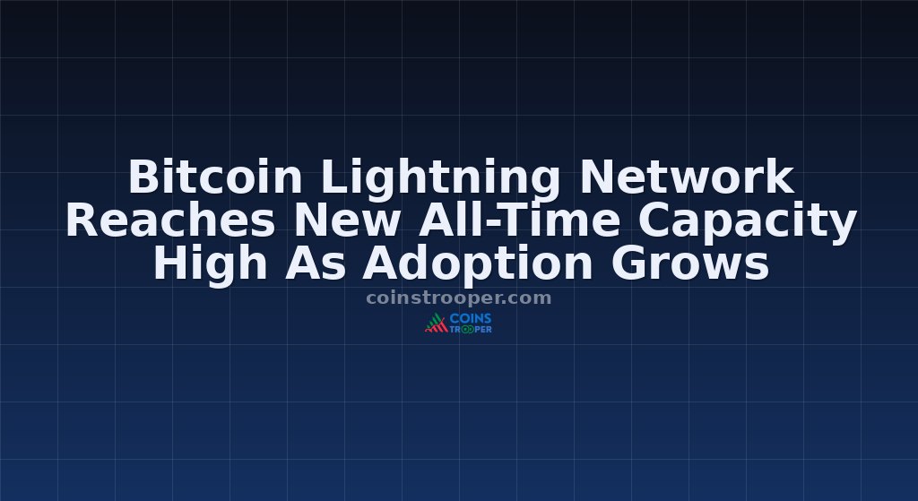 Bitcoin Lightning Network Reaches New All-Time Capacity High As Adoption Grows