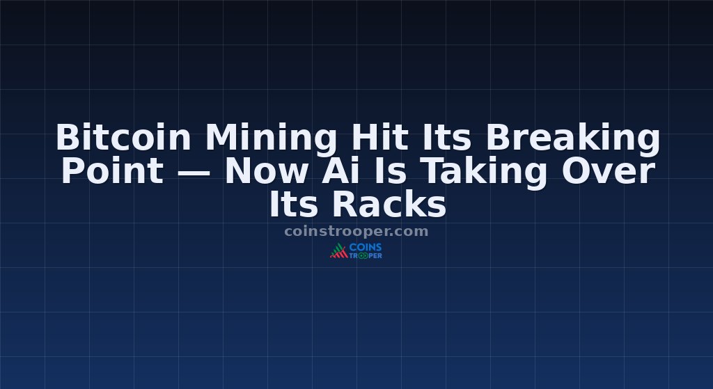 Bitcoin Mining Hit Its Breaking Point — Now Ai Is Taking Over Its Racks