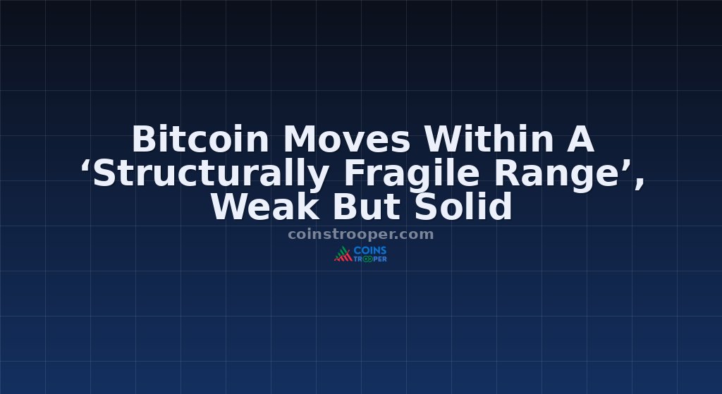 Bitcoin Moves Within A ‘Structurally Fragile Range’, Weak But Solid
