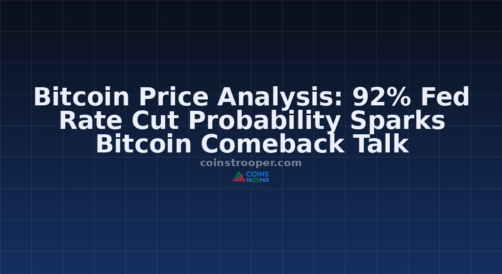Bitcoin Price Analysis: 92% Fed Rate Cut Probability Sparks Bitcoin Comeback Talk
