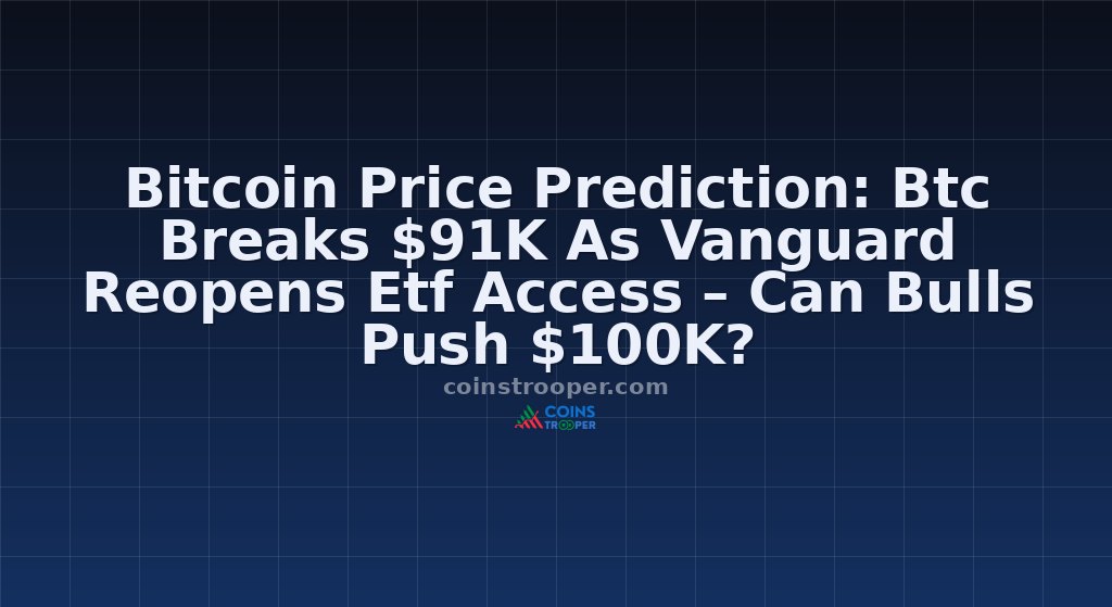 Bitcoin Price Prediction: Btc Breaks $91K As Vanguard Reopens Etf Access – Can Bulls Push $100K?