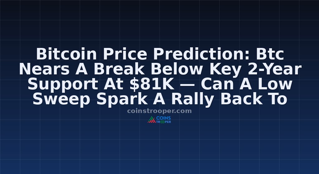 Bitcoin Price Prediction: Btc Nears A Break Below Key 2-Year Support At $81K — Can A Low Sweep Spark A Rally Back To $100K?