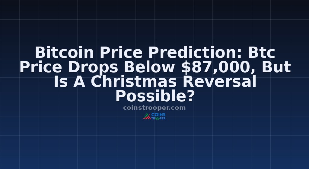 Bitcoin Price Prediction: Btc Price Drops Below $87,000, But Is A Christmas Reversal Possible?