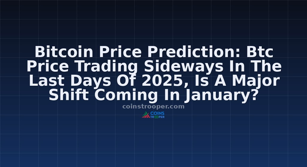 Bitcoin Price Prediction: Btc Price Trading Sideways In The Last Days Of 2025, Is A Major Shift Coming In January?
