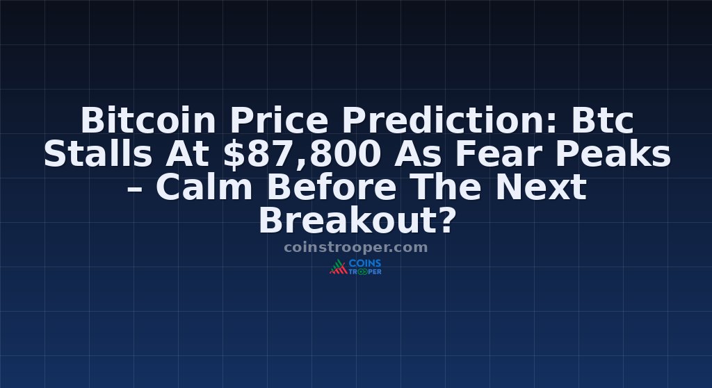 Bitcoin Price Prediction: Btc Stalls At $87,800 As Fear Peaks – Calm Before The Next Breakout?