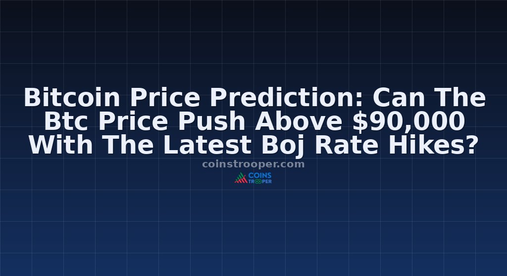 Bitcoin Price Prediction: Can The Btc Price Push Above $90,000 With The Latest Boj Rate Hikes?