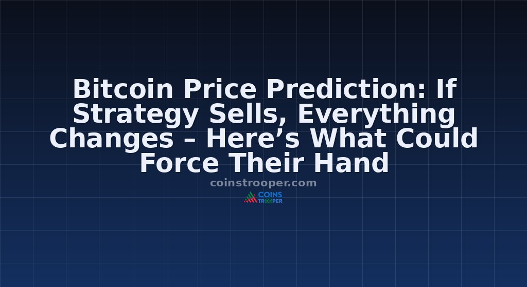 Bitcoin Price Prediction: If Strategy Sells, Everything Changes – Here’s What Could Force Their Hand