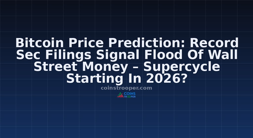 Bitcoin Price Prediction: Record Sec Filings Signal Flood Of Wall Street Money – Supercycle Starting In 2026?