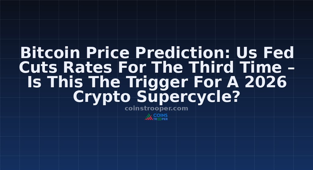 Bitcoin Price Prediction: Us Fed Cuts Rates For The Third Time – Is This The Trigger For A 2026 Crypto Supercycle?